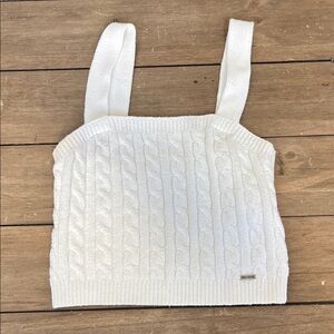 Hollister Cream Cable Knit Sweater Tank